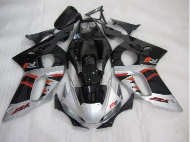 1998-2002 Black Silver Yamaha YZF R6 Motorcycle Fairing Kit Canada