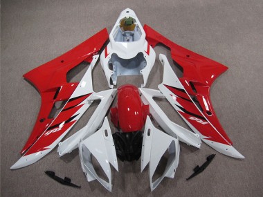 2006-2007 Red White Yamaha YZF R6 Motorcycle Replacement Fairings Canada